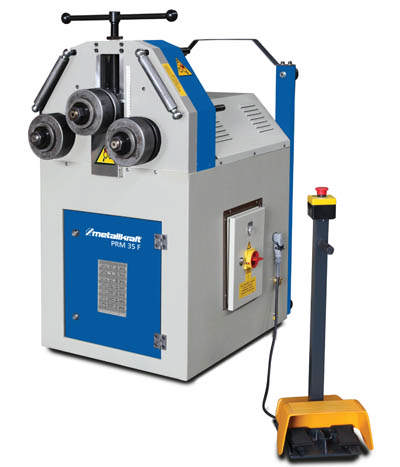 Metallkraft profiljernsvalse model PRM35F 400 V inkl fodpedal Med nødstop