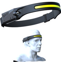 BATO Pandelampe letvægt med gummistrop, 3W COB, opladelig, 60-350 Lumen Tilbud