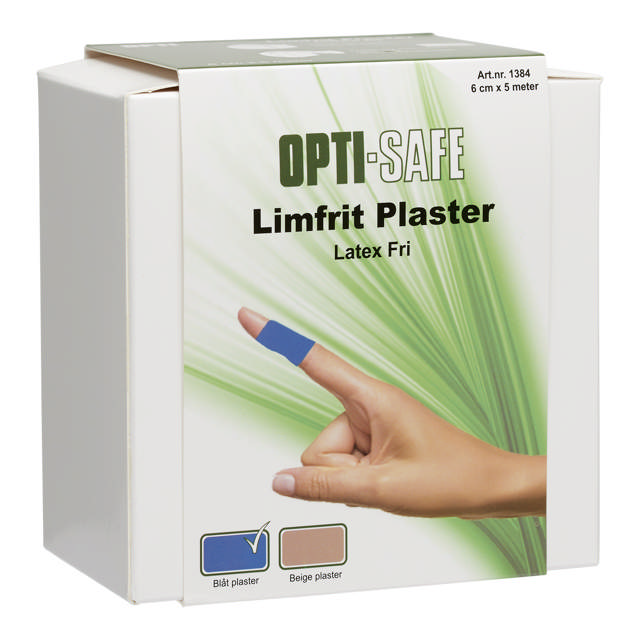 Plaster Opti-Safe blå, 6 cm x 5,0 m