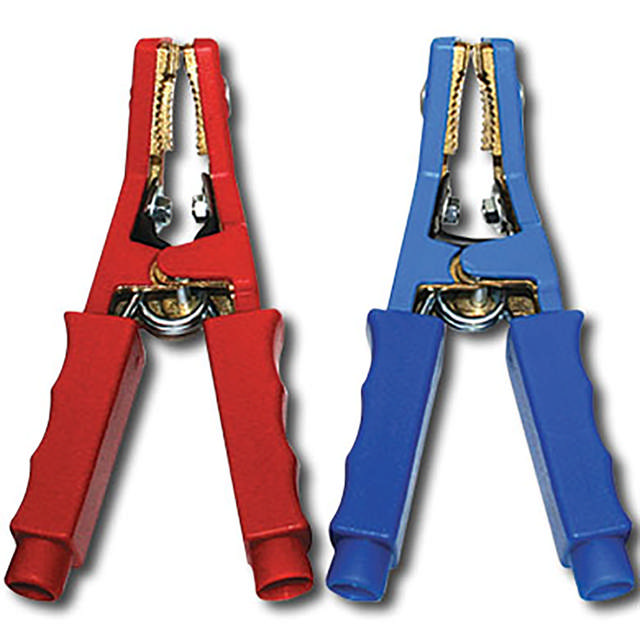 Cable (25mm²) + clamp blue 650A for micro booster 12V/800A