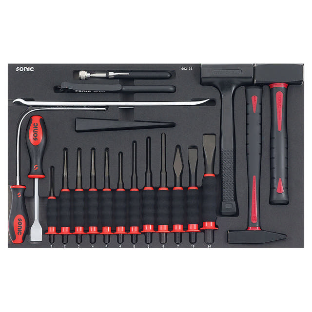 Chisel & hammer set, SFS 21-pcs