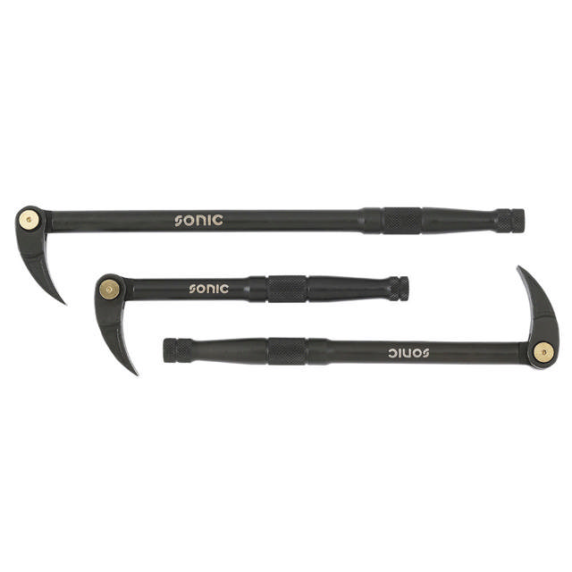 Indexable ratcheting pry bar set 3-pcs.