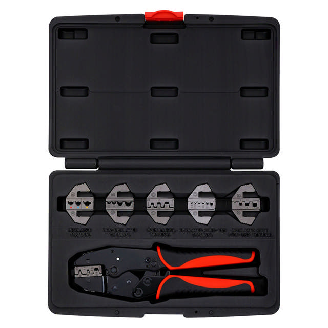 Crimping plier set with exchangeable heads 7-pcs.
