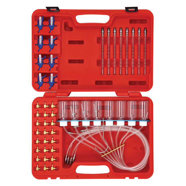 Common rail flow meter set for 8 cylinders