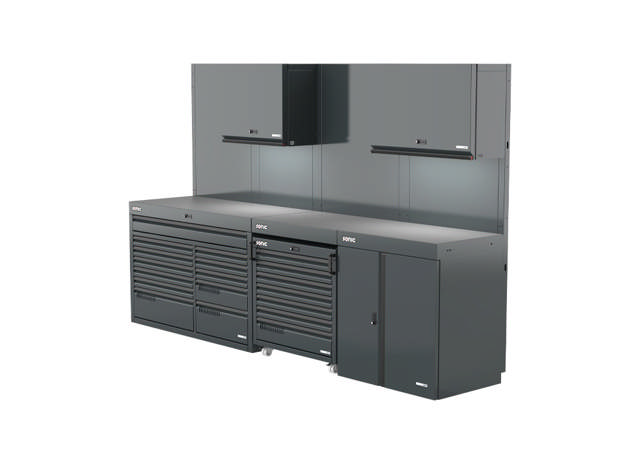 MSS+ composite worktop full height setup