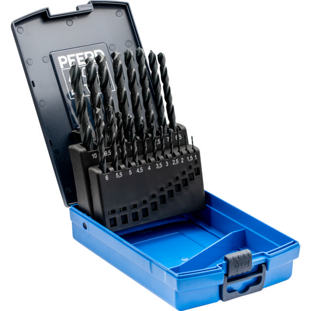 SET SPB DIN 338 HSSG N 1-10 STEEL 19TLG