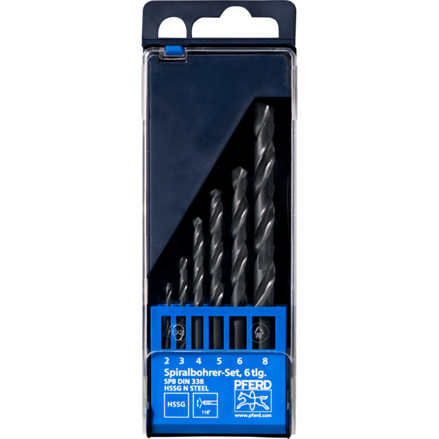 SET DIN 338 HSSG N STEEL 6TLG
