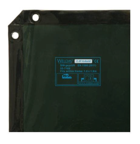 Svejsegardin grøn 1,74 x 2,34 mtr.